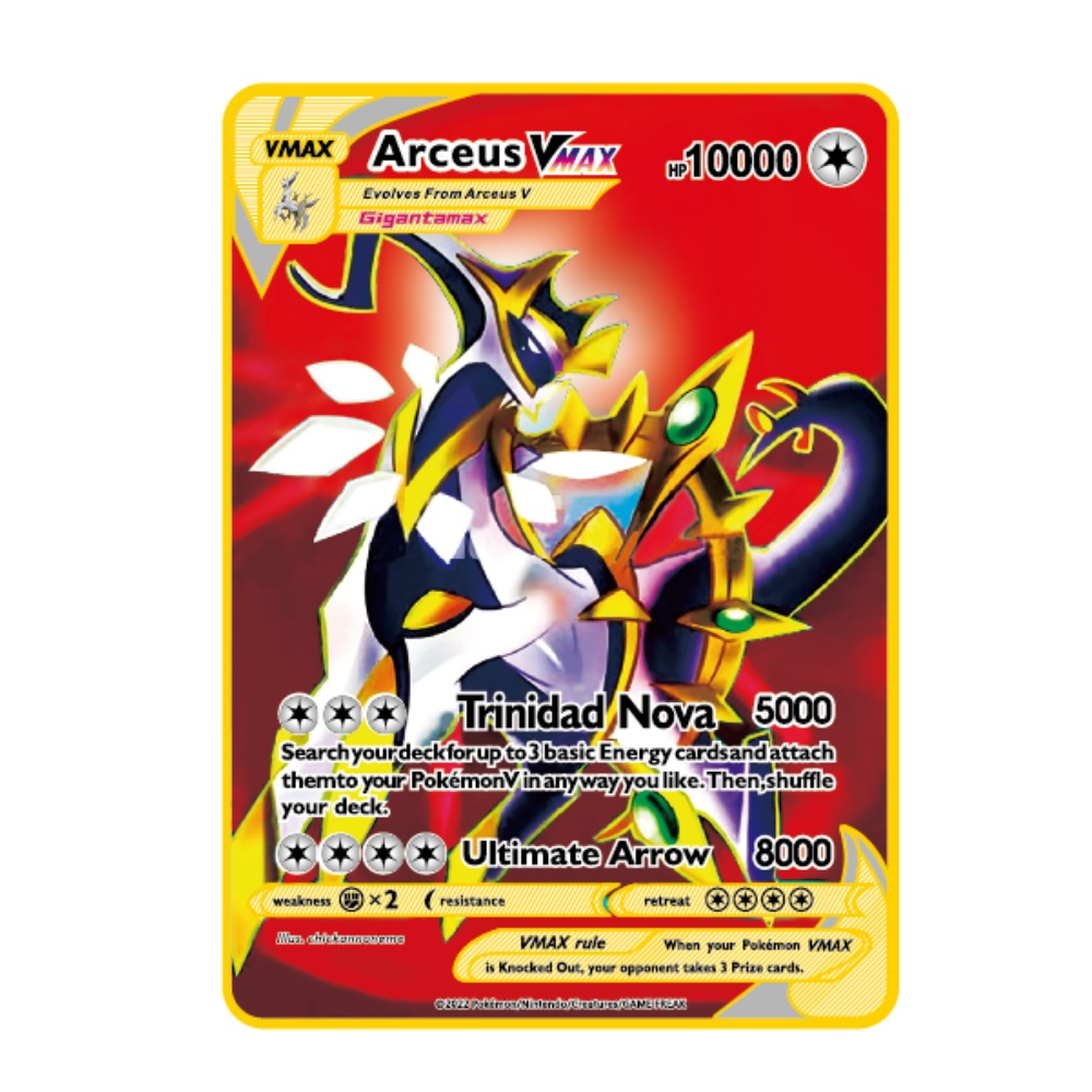 Pokmon Arceus Rainbow Metal Card Pokmon Metal Card Children's Toys  birthday gift Exchange Gifts | Shopee Malaysia