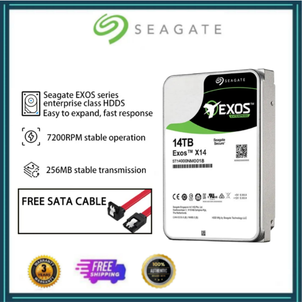 Seagate Exos X14 14TB ST14000NM0018 Enterprise 7200RPM 256MB 3.5