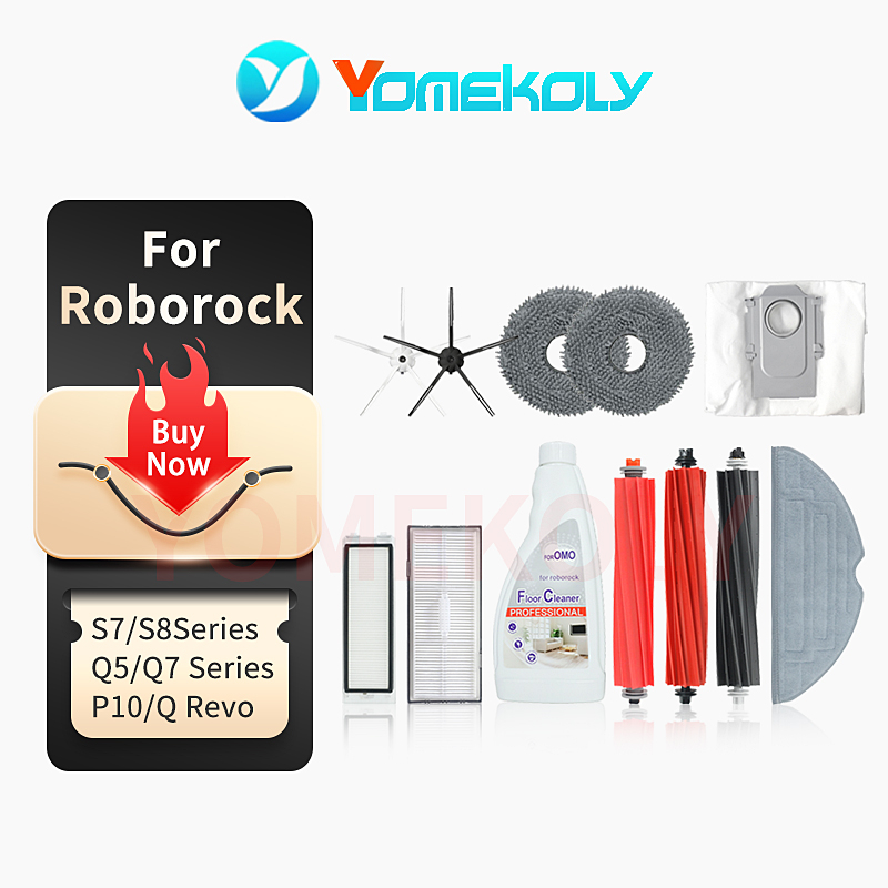 10 pezzi) Spazzole laterali per Roborock Q5 Max+, S8 MaxV Ultra, Q5 Pro+, Q8 Max+, Q