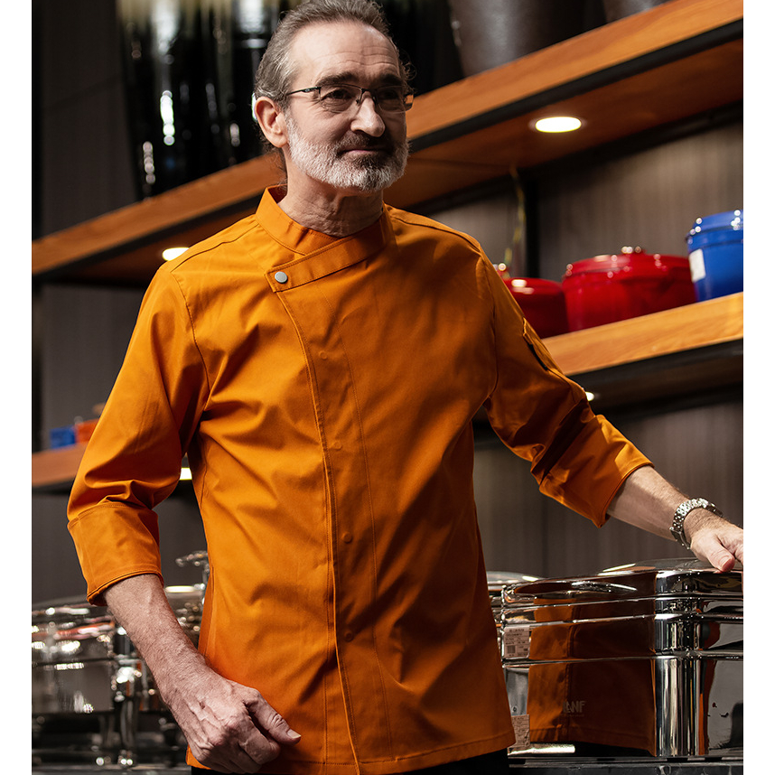Chef uniform male kitchen waterproof chef clothing long-sleeved heat ...