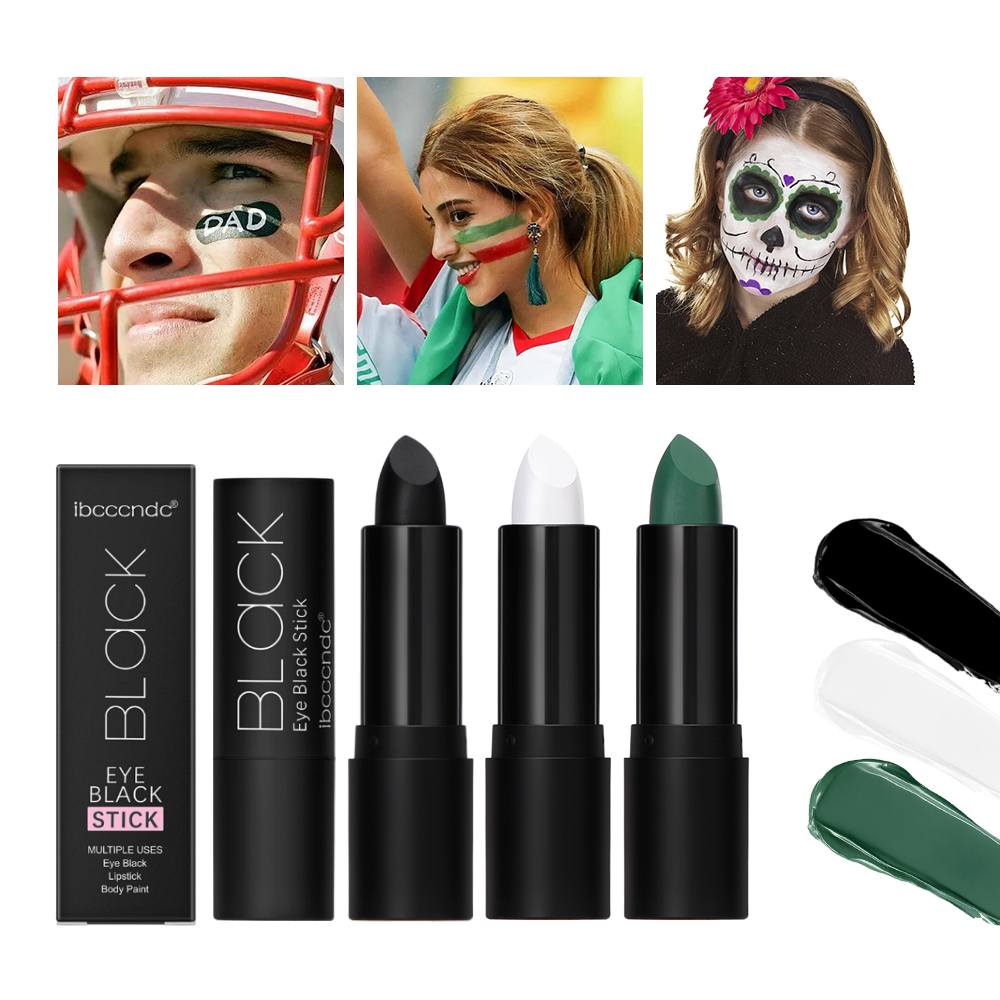IBCCCNDC 3 Colors Eye Black Stick Body Face Paint Stick Face Makeup Eye