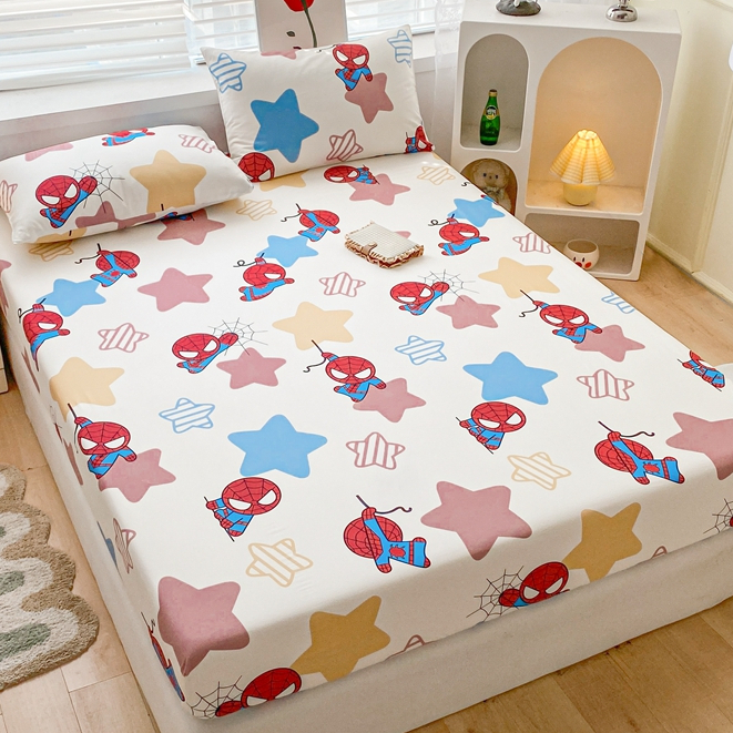 DANSUNREVE disney series100 Cotton Fitted cadar bedsheet Cartoon