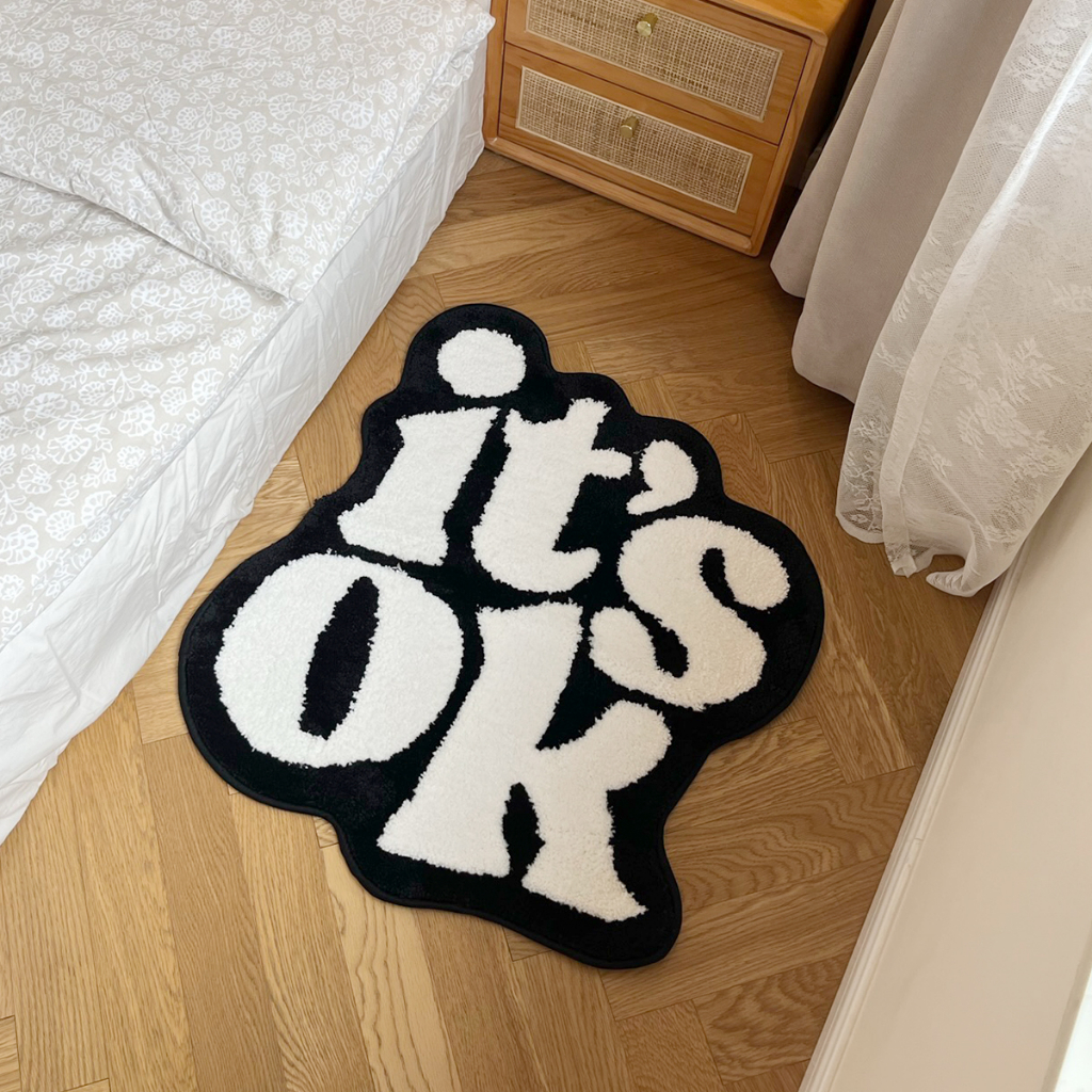 It's OK Rug Handmade Fluffy Plush Tufted Living Room for Bedroom Dorm ...