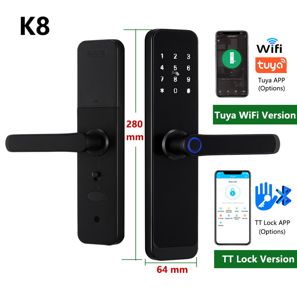 Tuya/TTlock Smart Door Lock APP Manage Digital Lock Fingerprint/IC card ...