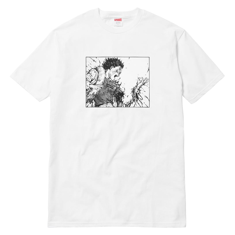 SUPREME 22AW×Yohji Yamamoto Tekken Tee Tekken Tee Print Short-Sleeved Tee  White