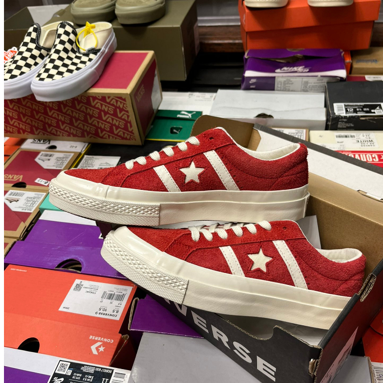 hot Converse One Star Academy Two Bars One Star Red White ReInterpret