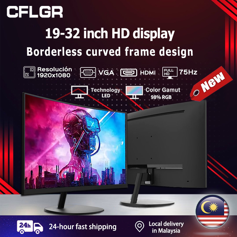 Monitor PC 27 Inch Curved Monitor Gaming 75HZ 1924Inch 75HZ PS4/PS5