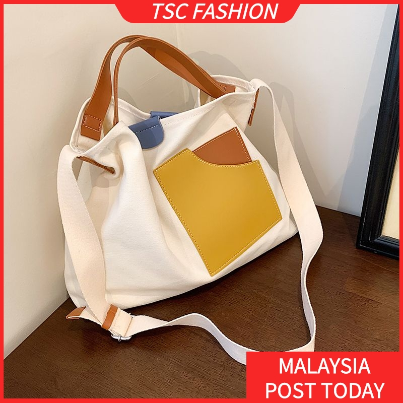 TSCfashion Canvas Bag Korean Style Large Capacity Bag Women's Tote Bag