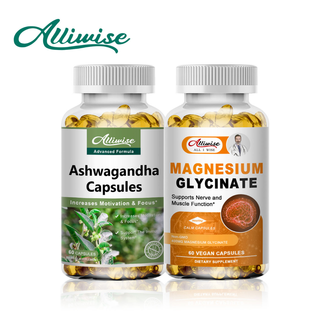 Alliwise Ashwagandha Magnesium Capsule Magnesium Glycinate Supplement ...