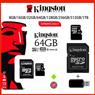 Kingston Digital Tarjeta de memoria microSD clase 10 UHS-1 de 64 GB de 30  MB/s con adaptador (SDCX10/64GB)