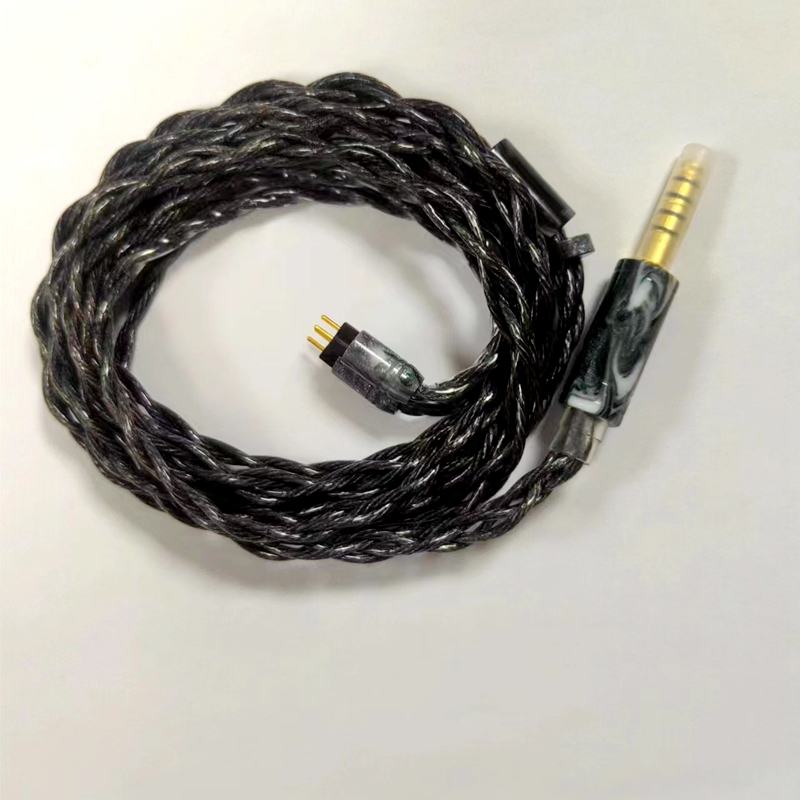 XINHS headphone cable 4 core black graphene cable upgrade cable