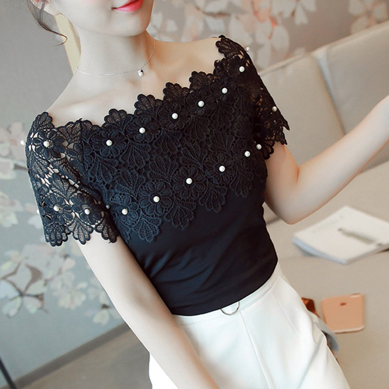 Elegant Off Shoulder Lace Long Sleeve Top