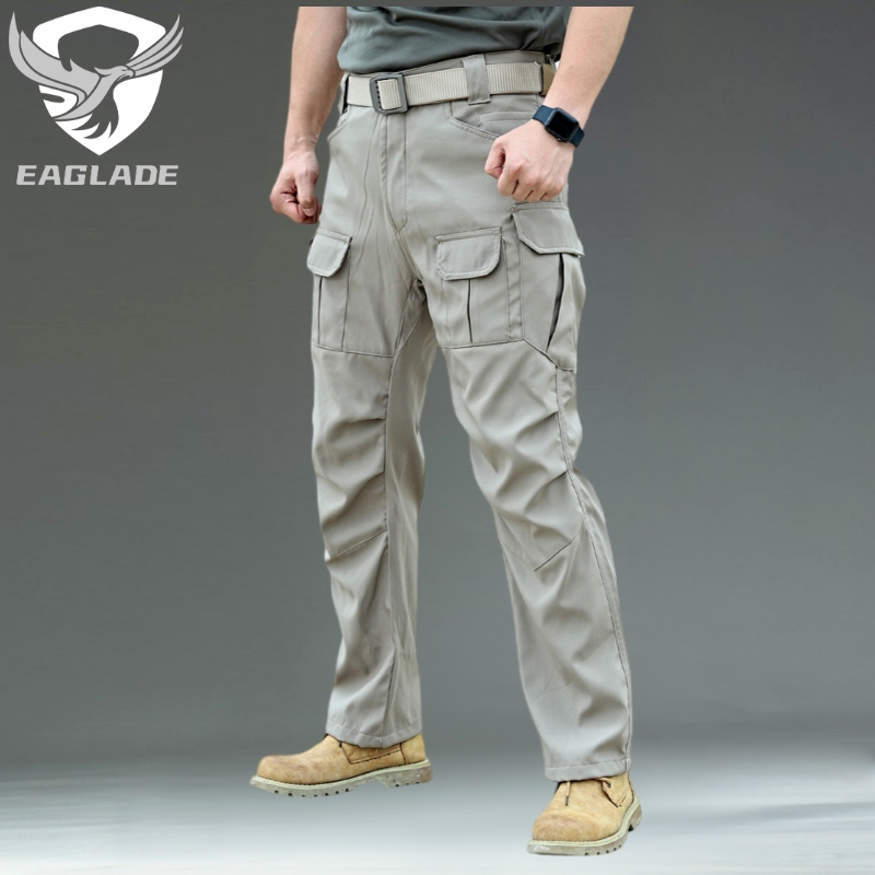 Eaglade Tactical Cargo Pants for Men in Khaki Waterproof | Shopee Malaysia