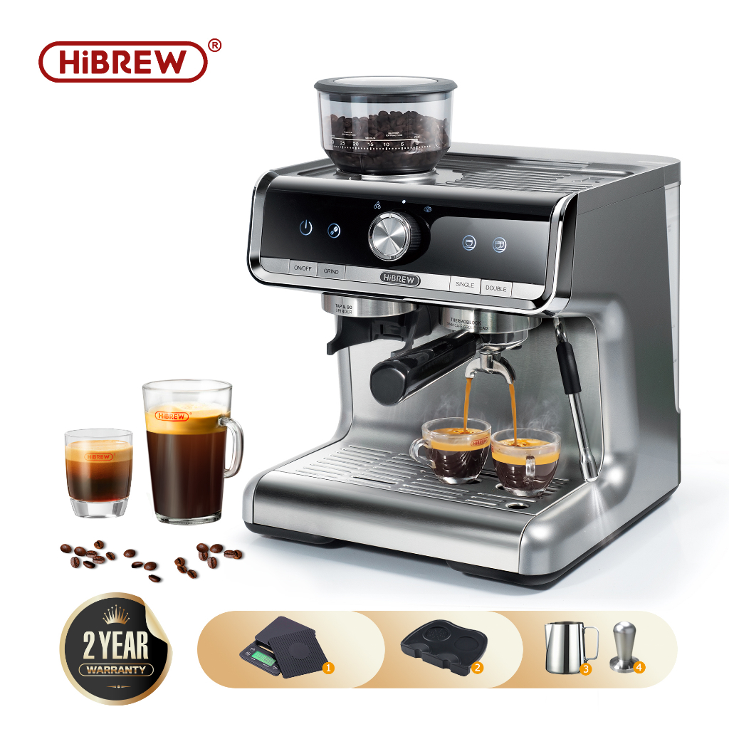 HiBREW 8 Settings Electric Coffee Bean Grinder for Espresso or America –  Boss Brew Coffee