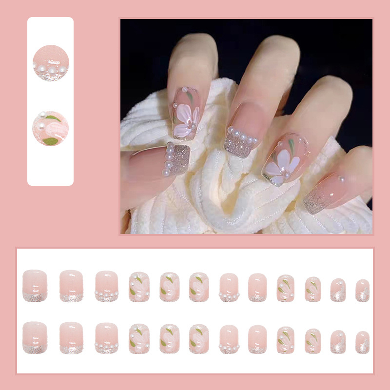 【24pcs】3D Rhinestone Fake Nails, Fake Nails with Personalized Stone ...