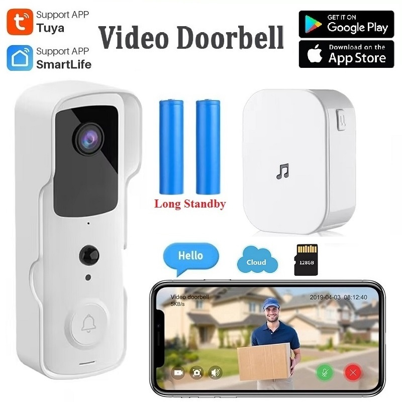 Home Security Tuya WiFi Monitoring Digital Video Doorbell with HD 1080P  Camera - China Doorbell Door Mount, Tuya Smart Video Doorbell
