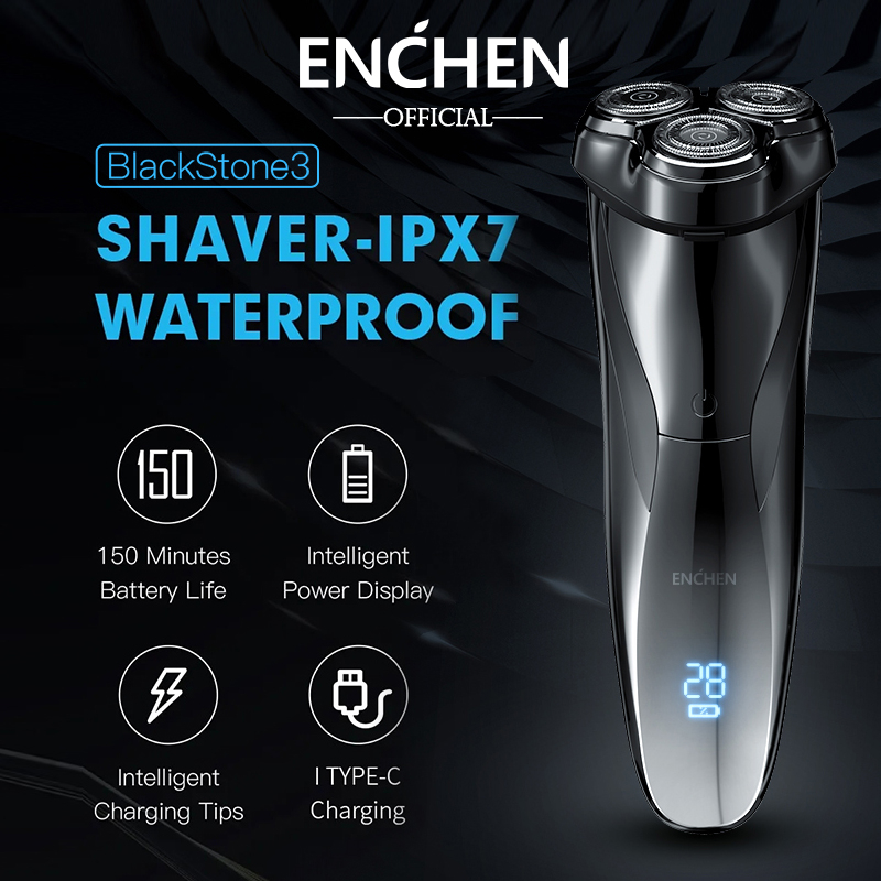ENCHEN Blackstone3 Electric Shaver 3D Triple Blade Floating Razor IPX7 ...