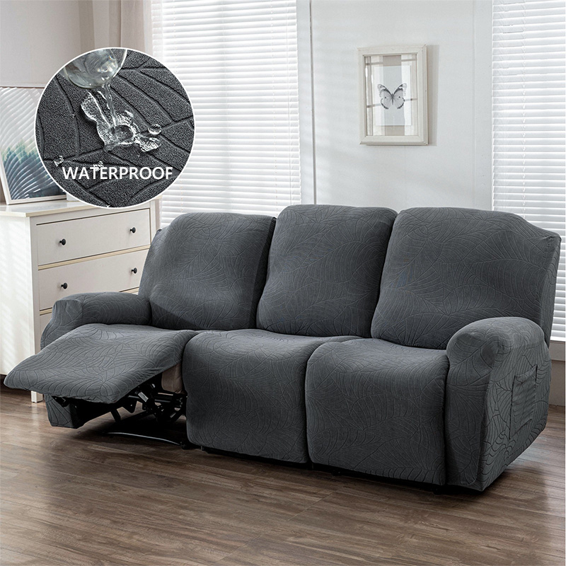 Waterproof Recliner Sofa Cover Leaf Pattern Thick Lazy Boy Reclining