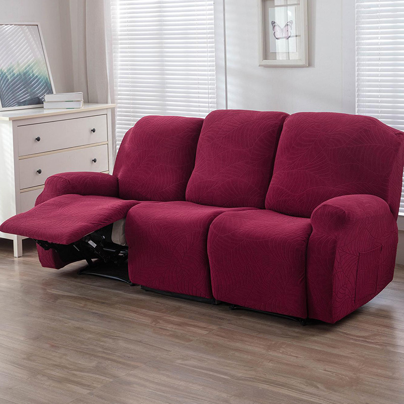 Waterproof Recliner Sofa Cover Leaf Pattern Thick Lazy Boy Reclining