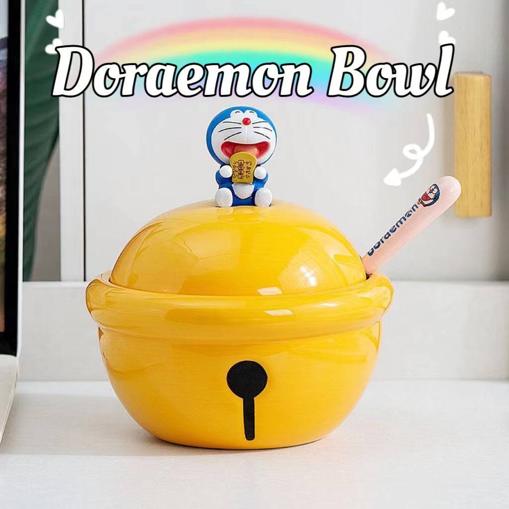 【Tutu】Cartoon Bowl Doraemon Bowl Office Tinkerbell Cat Cute Bowl