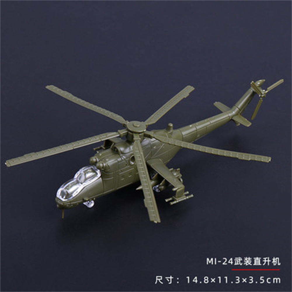 Mini Puzzle Building Toys 1/144 Scale Soviet MI-24V Helicopter Gunship ...