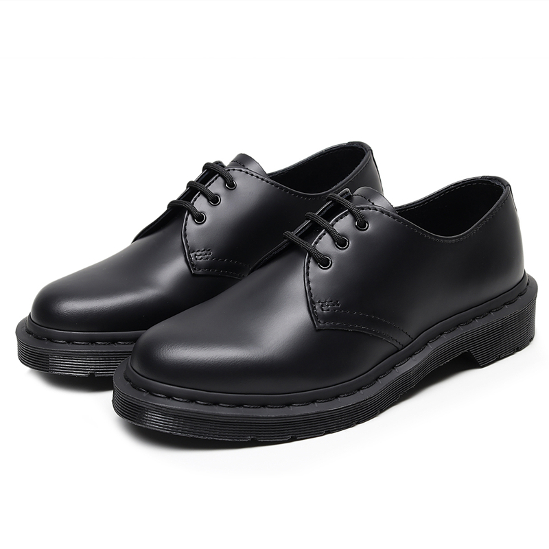 Dr. Martens Women Shoes MONO Genuine Leather All Black 1461 Low cut ...