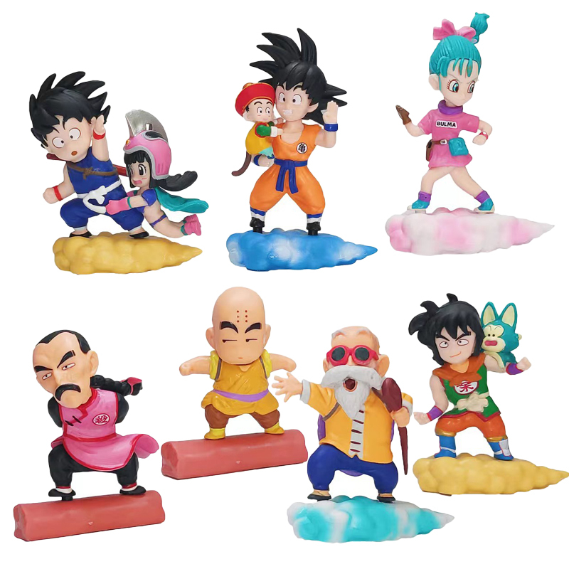 Dragon Ball Goku Chichi Anime Action Figures Bulma Yamcha Master Roshi ...