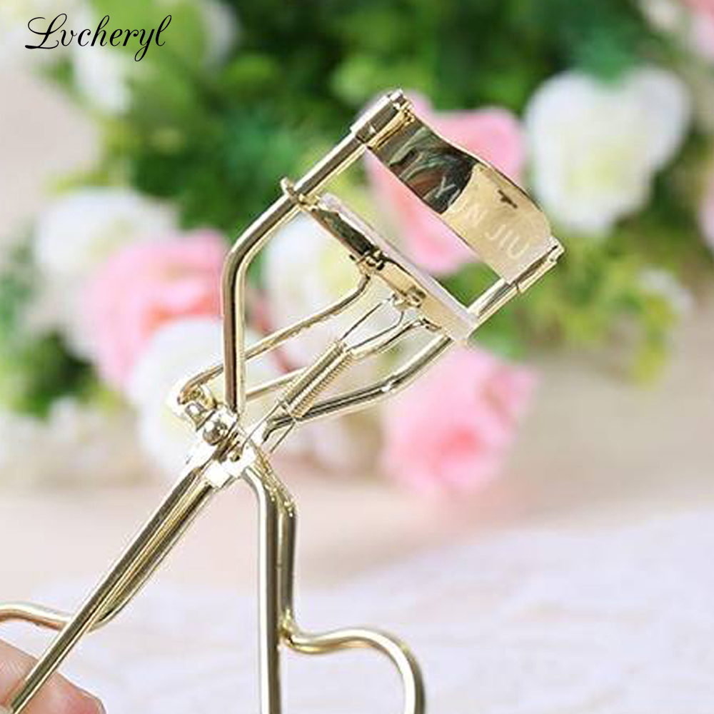Lvcheryl 1pc Eyelash Curler Rose Gold Eyelash Clip Cosmetic Tool Makeup