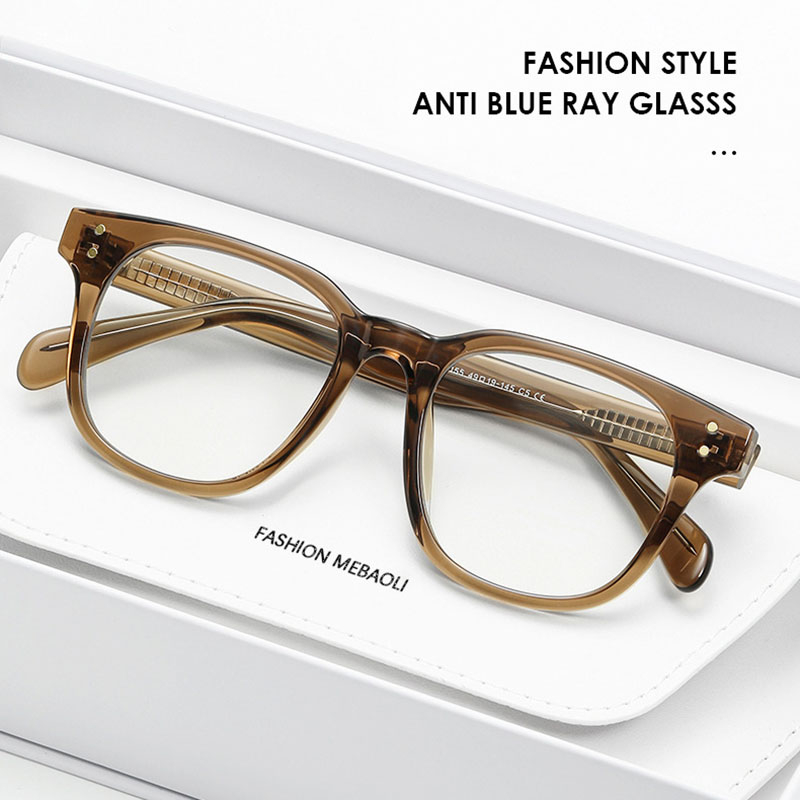 2023 Optical Anti Blue Light Eyeglasses Vintage Square Spectacles Frame