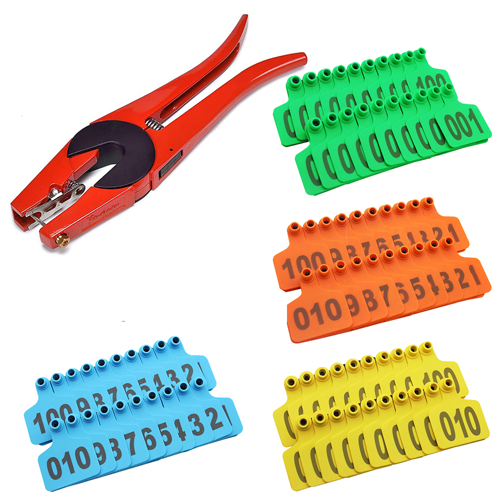 1100 Cattle Ear Tags Livestock Cattle Marker Applicator Animal