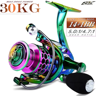 Sougayilang Fishing Reels 5.2:1 Gear Ratio Spinning Reel 10KG Max Drag  Super Strong Fishing Wheel for All Waters