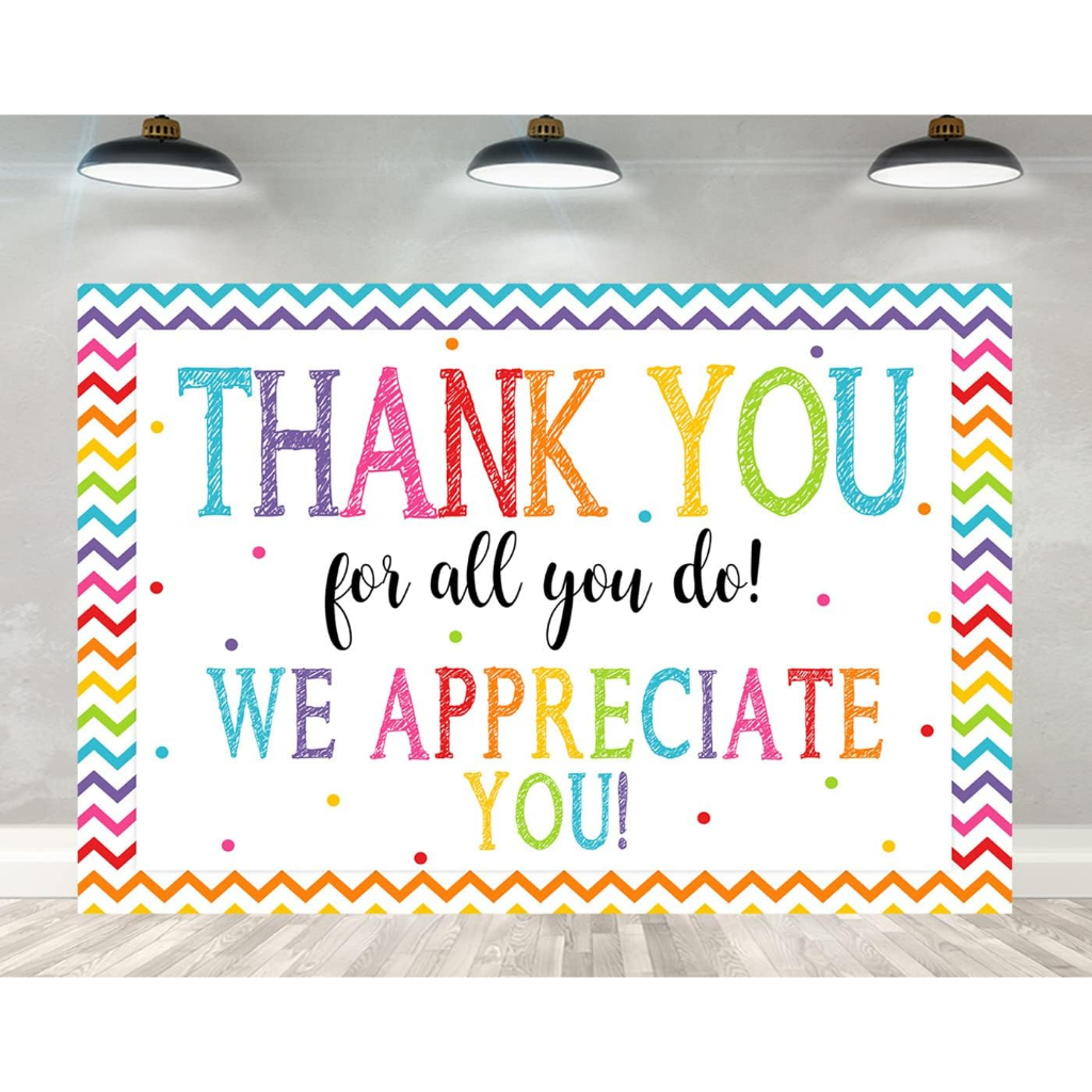 5x3ft Thank You for All You Do Backdrop We Appreciate You Graduation ...