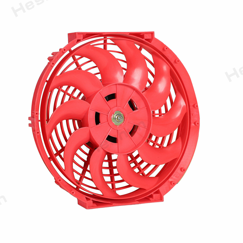 Red 12" Inch Universal Slim Condenser Fan Push Pull Electric Radiator