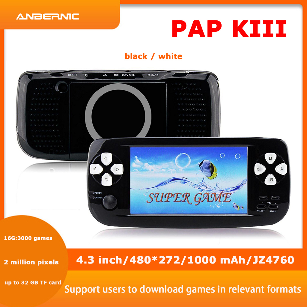 ANBERNIC PAP KIII Retro Handheld Video Game Console 26 Kinds Languages +3000 Games (16GB/4.3