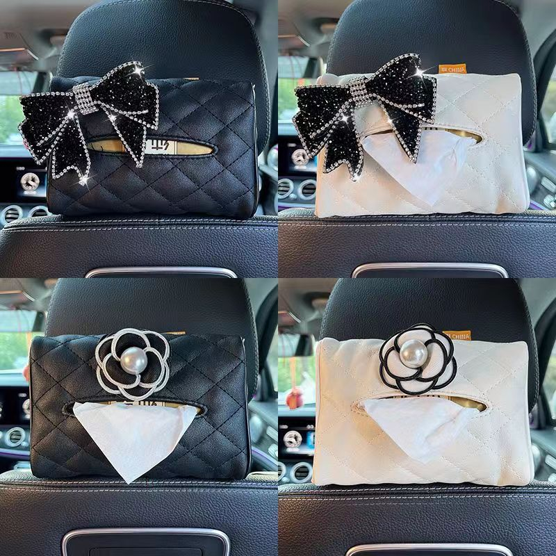 Small fragrance diamond car paper towel box, car paper box, creative