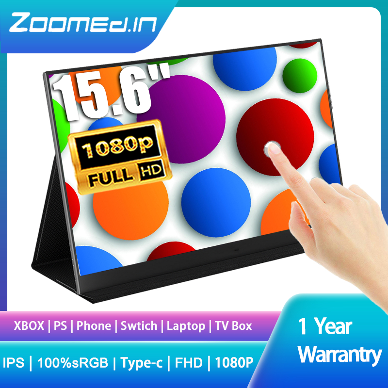 ZOOMEDIN 16inch 1080P/2K Resolution Touchscreen Portable Monitor 100