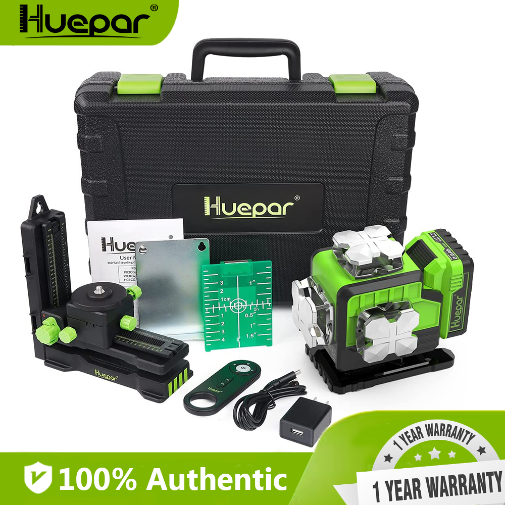 Huepar 8/12/16 Lines Laser Level Self Leveling 360°Bluetooth outdoor