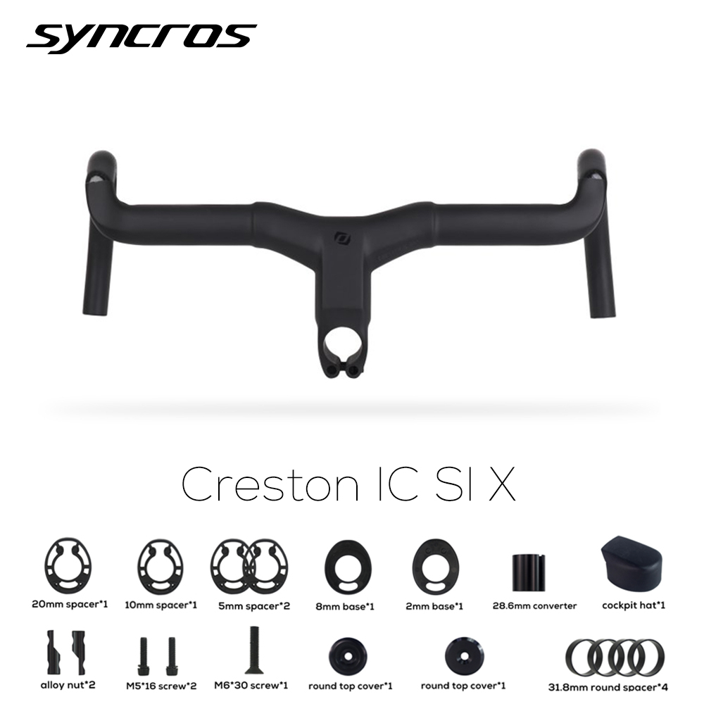 Combo Cintre/Potence Syncros Creston IC SL Aéro 400 mm Carbone Noir