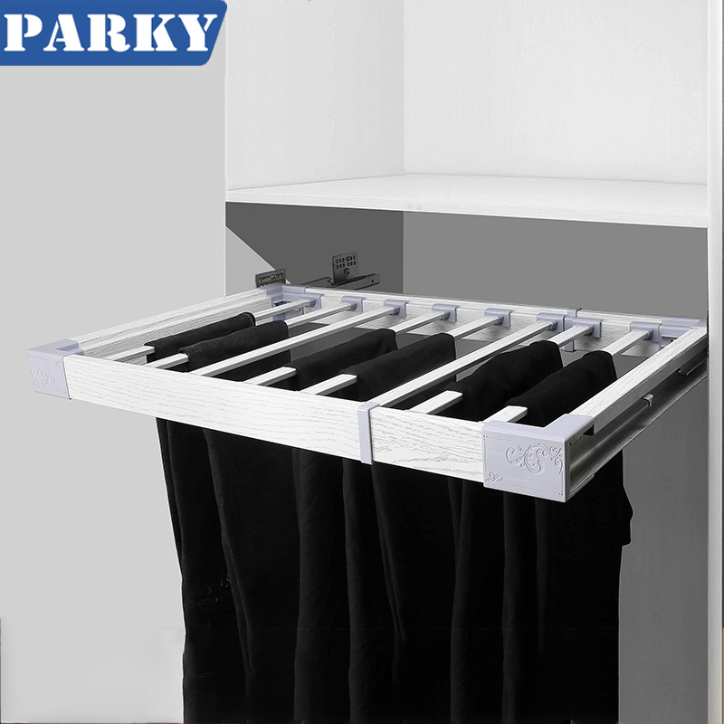 Pants Hangers Pants Rack Aluminum Alloy PushPull Telescopic Shallow