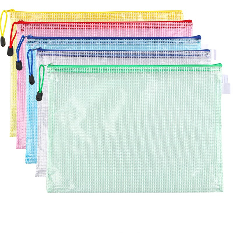 A4 Grid Transparent File Bag  File Bag Test Paper Storage Folder  Data 