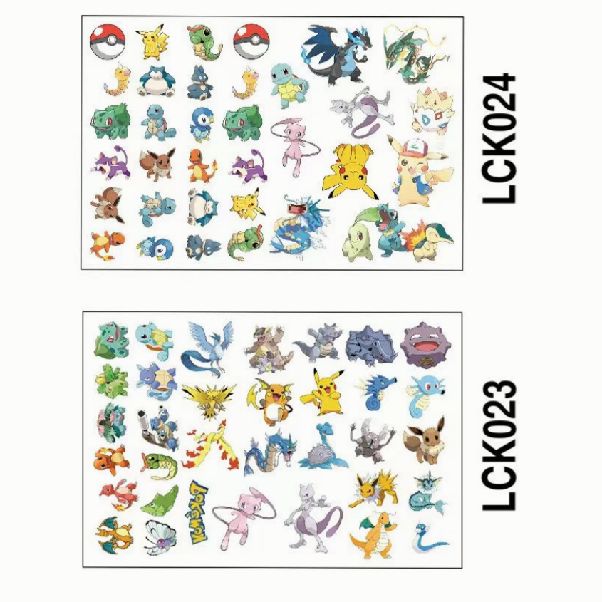120/60/50Pcs Pokemon Kawaii Pikachu Waterproof Stickers For Skateboard ...