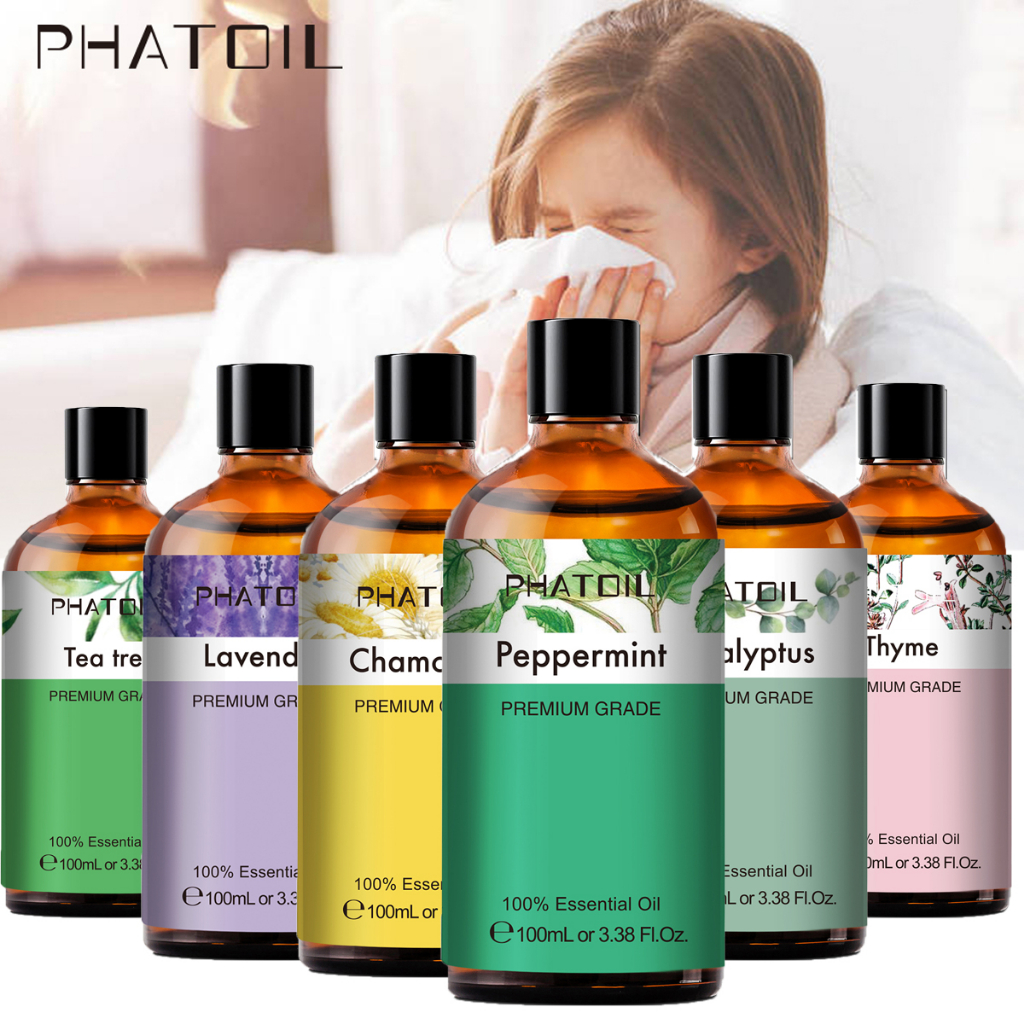 [Flu Prevention] PHATOIL 100ML Eucalyptus Chamomile Thyme Essential Oil