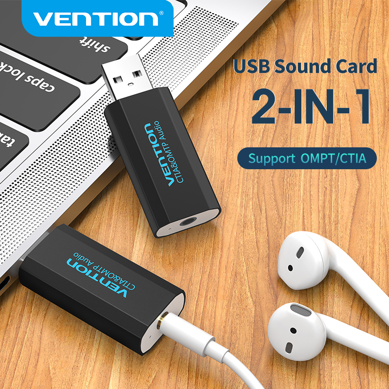 USB C To 3.5mm Sound Card Adapter With 7.1 Surround Sound - Game & Music Modes, Volume Control, For PC, Laptop, IPhone 15/16, Galaxy