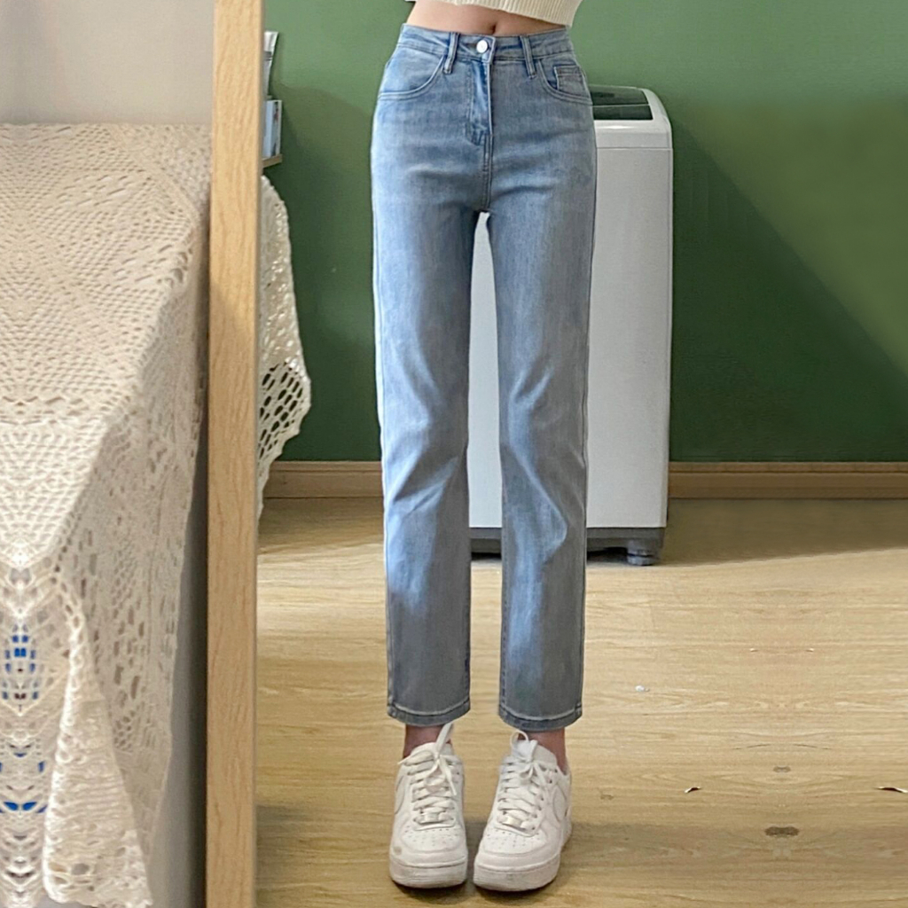 XIAOZHAINV Korean Fashion High Waist Slim Pants Versatile Casual ...