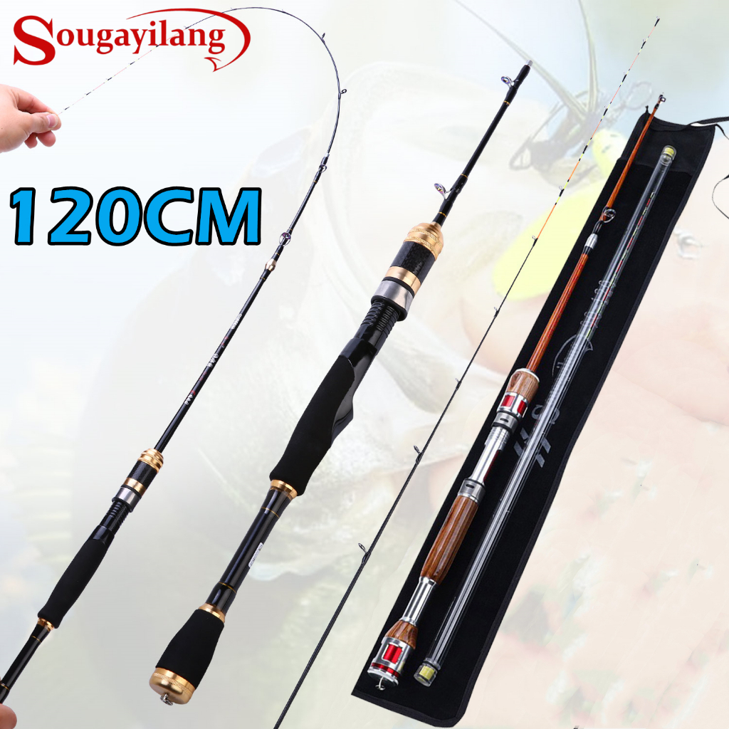 Sougayilang Fiber Carbon 2 Part Shrimp Fishing Rod (1.2M/3.9ft/12-25Lb ...