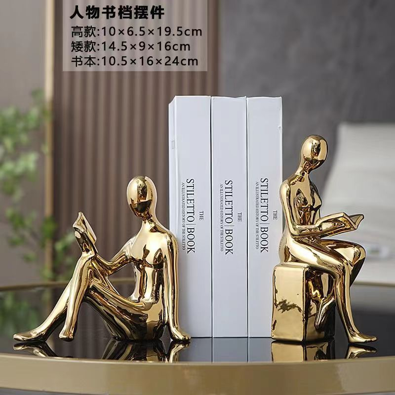[Hot Sale] Modern Light Luxury Bookends Abstract Influencer Reading ...