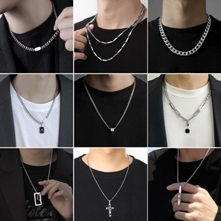 Korea Steel Jewelry 316l Stainless Steel Chain Necklace men's fashion  silver color Necklace Hip Hop women