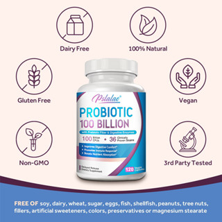 Pslalae Probiotics for Men and Women, 100 Billion Colony Units, with ...