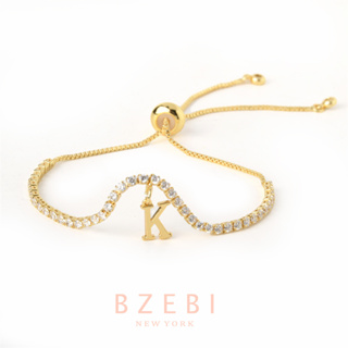 KAMASSI A-Z Alphabet Initial Letter Bracelet for Women Stainless