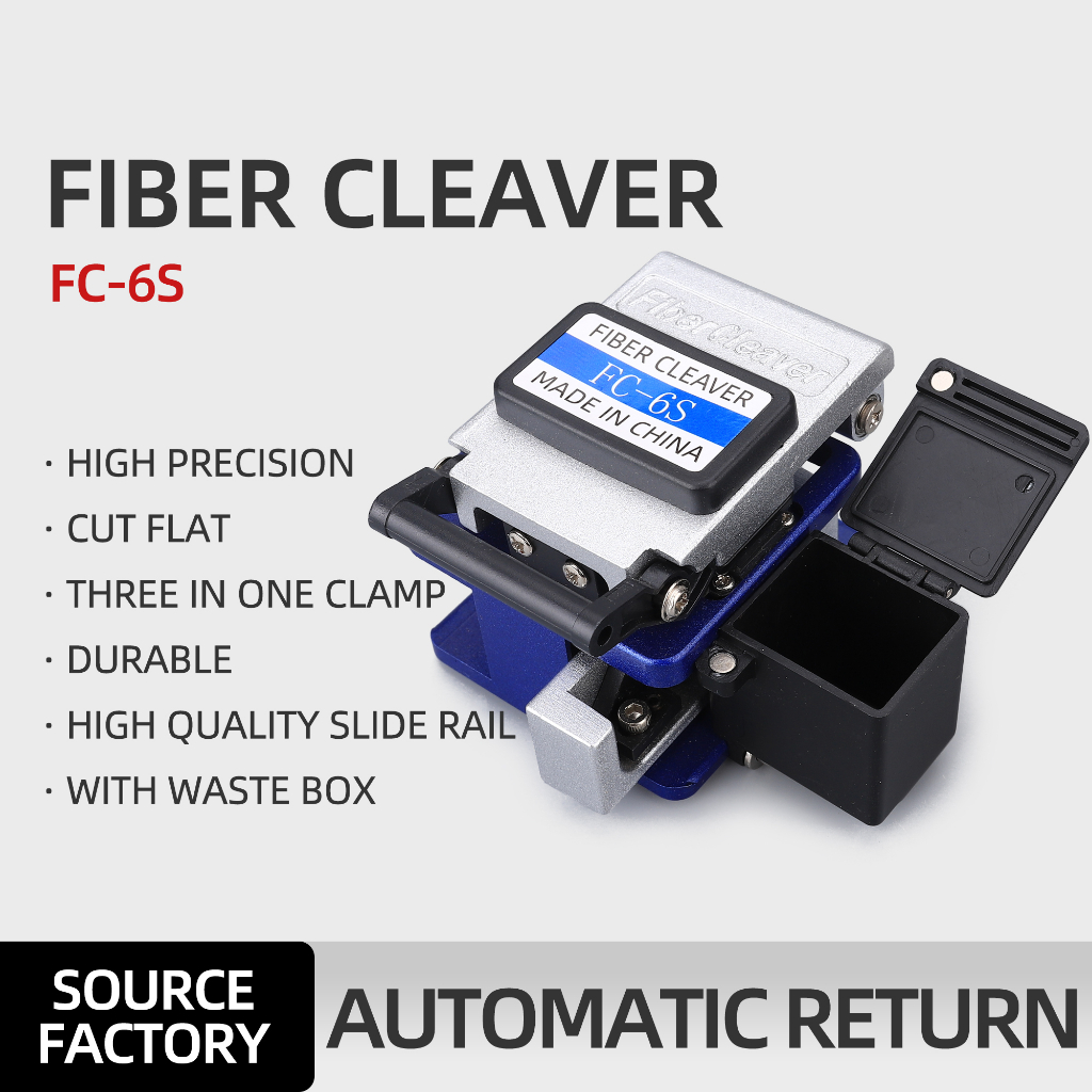 FC-6S Optical Fiber Cleaver Stripping Cutter Tool Cleaves with Waste ...